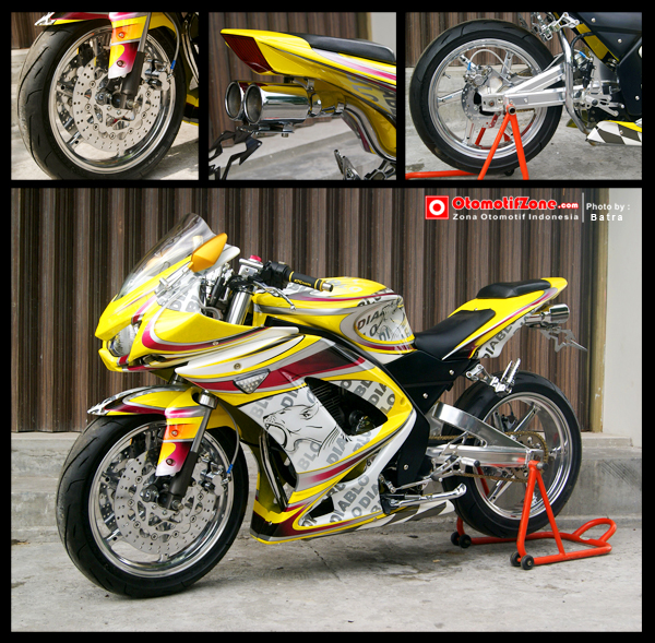 Lengan ayun menggunakan RD Racing dengan desain lebih modern dan futuristik