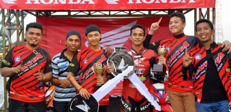 Becky dan Rizky menjadi Juara Umum Honda Blade Racing Championship 2014