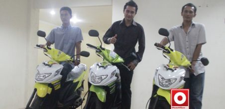 Juara Kejurda IMI Jateng Grasstrak Dito Cassandra (kiri)Dicky Jazz(tengah)Daud(kanan)
