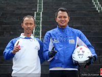 Asep Hermawan dan Aldea Henry selaku Instruktur Safety Riding PT DAM