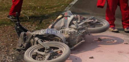 Kondisi Motor Florianus Roy setelah terbakar
