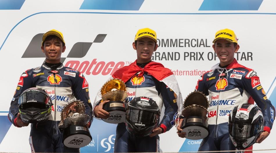 Andi Farid Izdihar (podium satu) dan Gery Salim (podium ketiga) 
