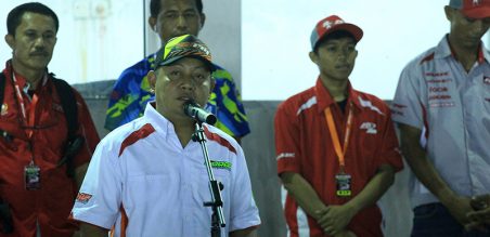 Pak Haji Rusdi Masse saat Opening ceremonial Kejurnas SidrapPrix Putaran 1