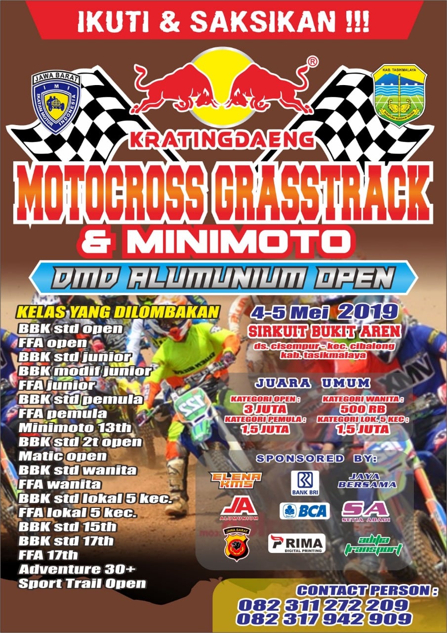 Grasstrack dan Motocross Cisempur Kabupaten Tasikmalaya 2019 DMD Aluminium Open