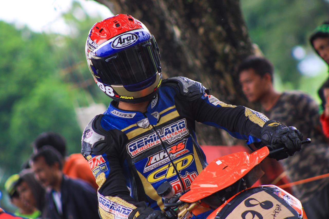 M Akbar sebagai salah satu pembalap dari Nadera Jaya Racing Team