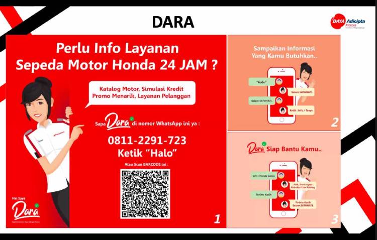 Scan dan ketik "Halo" dara siap melayani 24 jam