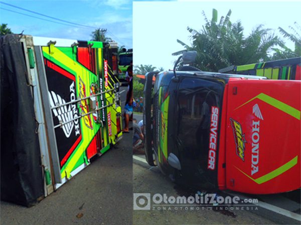 service car 7 Berlian Dragon racing alami kecelakaan