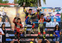 Agung Septian Rajai kelas Underbone Karang Taruna Dragon Road Race Muara Bulian Jambi Agung podium kelas Underbone