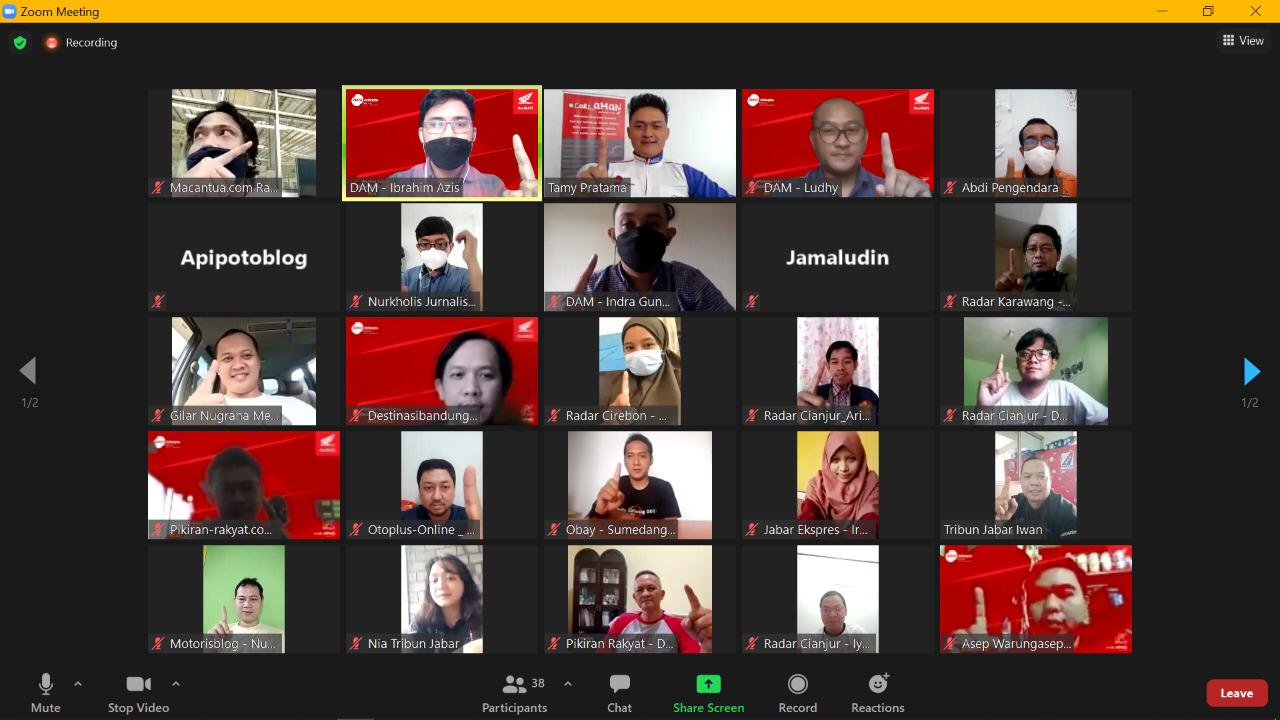 DAM Ajak Jurnalis dan Blogger Pelatihan Safety Riding Secara Virtual