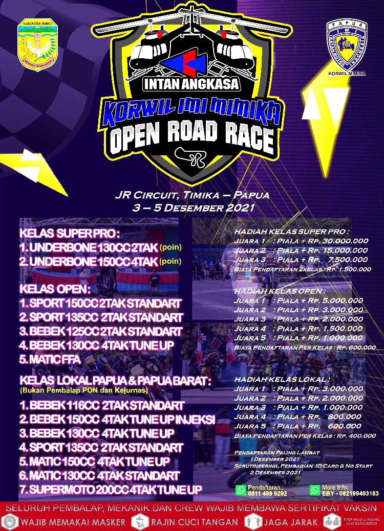 Intan Angkasa Korwil IMI Mimika Open Road Race