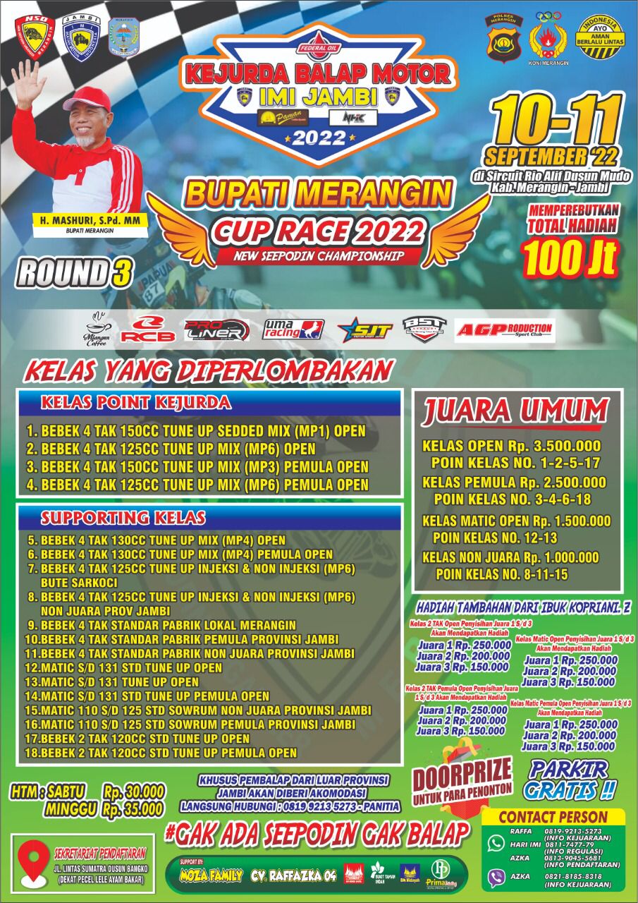 Kejurda IMI Jambi Seri 3, New Sepodin Siapkan Total 100 Juta Rupiah