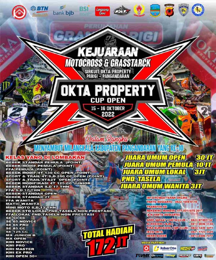 Hadiah Ratusan Juta Rupiah Pada Motocross dan Grasstrack Okta Pangandaran