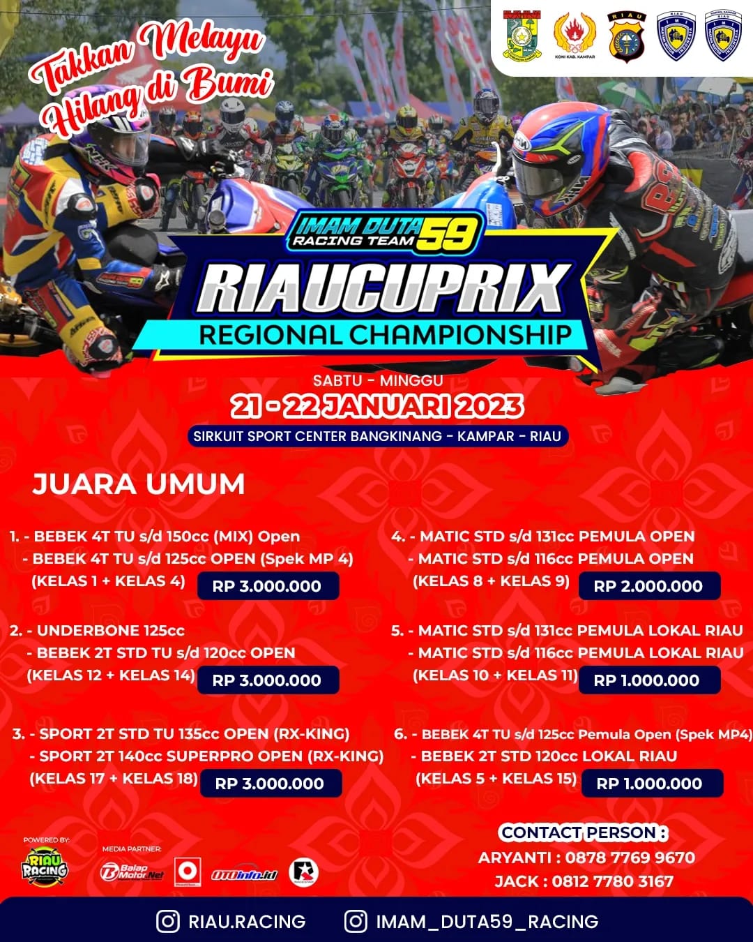 Imam Duta 59 Riau Cup Prix 2023 Jalan Akhir Januari Ini!