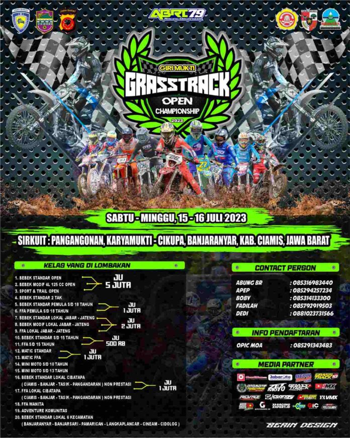 Girimukti Grasstrack Open Championship 2023 di Banjaranyar Ciamis Girimukti Grasstrack Open Championship 2023 di Banjaranyar Ciamis