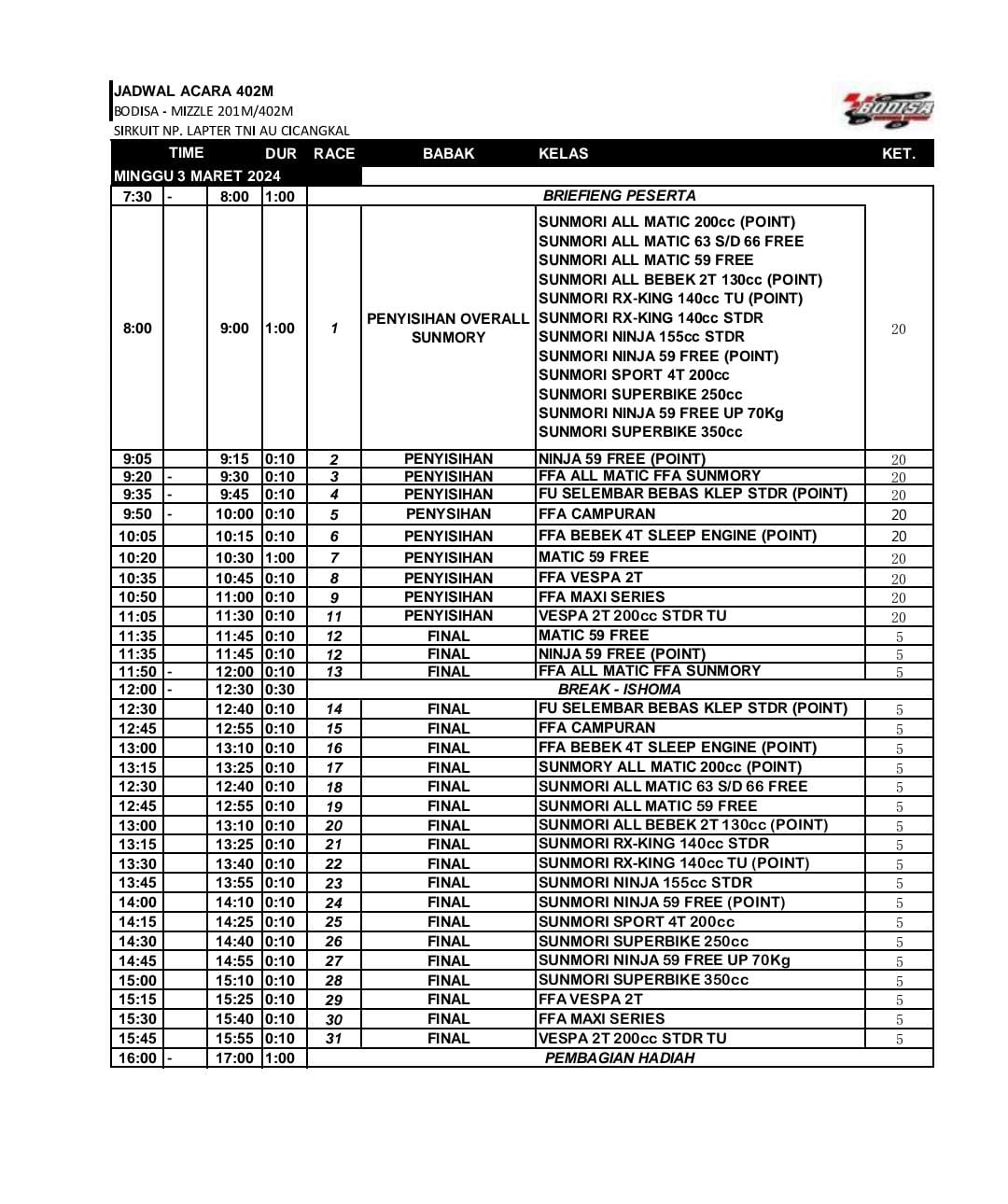 jadwal