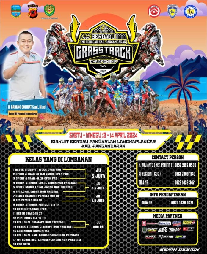 Sirkuit Serdadu Pangandaran Jadi Ajang Silaturahmi Para Pembalap Grasstrack