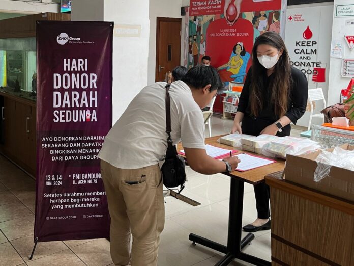 Rayakan Hari Donor Darah Sedunia, Daya Group Bekerja Sama dengan PMI Kota Bandung