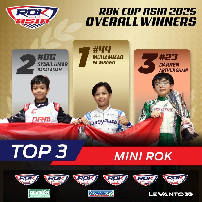Lima Pegokart Indonesia Kuasai Klasemen Mini Rok Asia 2025