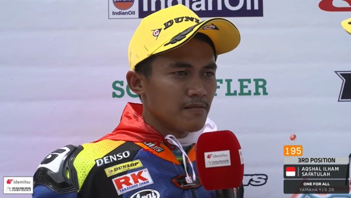 Aqshal Ilham Naik Podium Ketiga UB150 Race 2 ARRC 2026